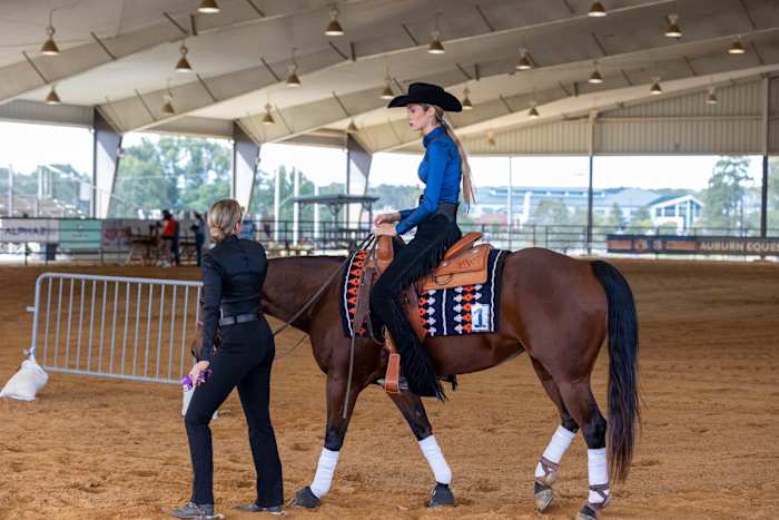 Maddie Spak (left) and Olivia Tordoff of Auburn Equestrian